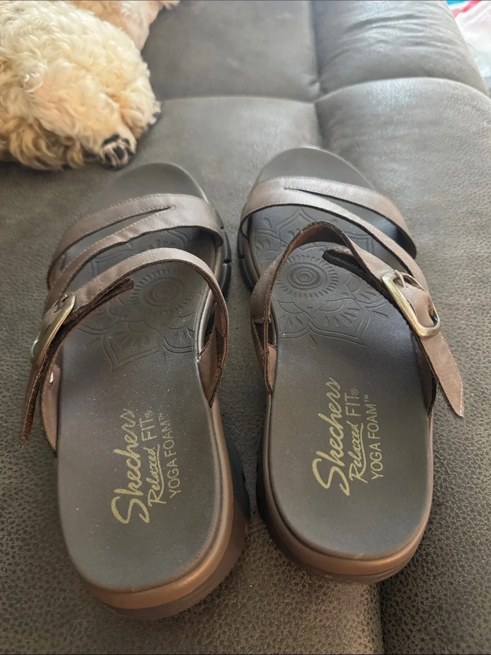 Skechers Easy Going Slide On By Sandals - Women’s Size 11 Brown